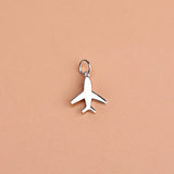 TrustDavis 925 Silver Rainbow Aircraft Charm Pendant