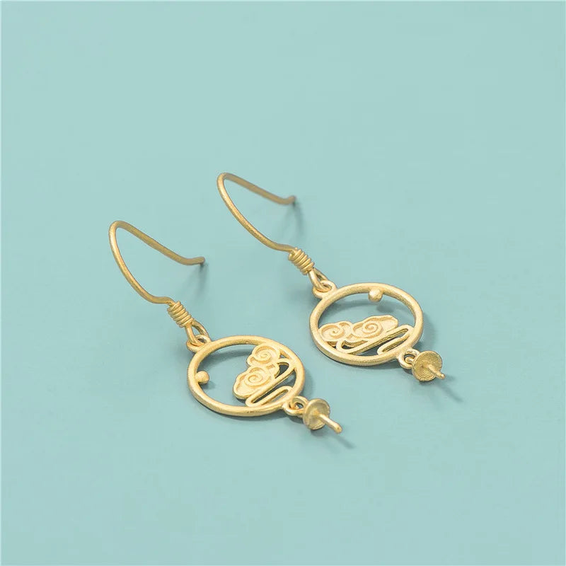 TrustDavis 925 Sterling Silver Retro Ear Hooks DIY Jewelry HY333