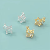 TrustDavis 925 Sterling Silver Rhombus CZ Charm Pendant DIY Accessories