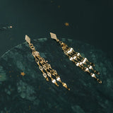 Davis 925 Silver Romantic Tassel Stud Earrings Wedding Jewelry