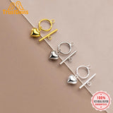 TrustDavis 925 Sterling Silver Heart OT Clasp Pendant DIY Jewelry
