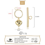 TrustDavis 925 Sterling Silver Heart OT Clasp Pendant DIY Jewelry