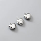 TrustDavis 925 Silver Heart Pendant DIY Necklace Bracelet Jewelry