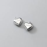 TrustDavis 925 Silver Heart Pendant DIY Necklace Bracelet Jewelry