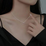 TrustDavis 925 Sterling Silver Heart Necklace For Women Wedding Jewelry