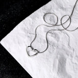 TrustDavis 925 Sterling Silver Heart Necklace For Women Wedding Jewelry