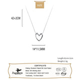 TrustDavis 925 Sterling Silver Heart Necklace For Women Wedding Jewelry