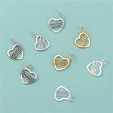 TrustDavis 925 Silver Knit Heart Charm Pendant Jewelry HY323
