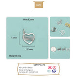TrustDavis 925 Silver Knit Heart Charm Pendant Jewelry HY323