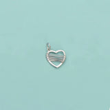 TrustDavis 925 Silver Knit Heart Charm Pendant Jewelry HY323