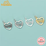 TrustDavis 925 Silver Knit Heart Charm Pendant Jewelry HY323