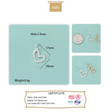 TrustDavis 925 Sterling Silver Heart CZ Charm Pendant