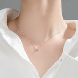 TrustDavis 925 Sterling Silver Heart Pendant Necklace For Women