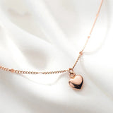 TrustDavis 925 Sterling Silver Heart Pendant Necklace For Women