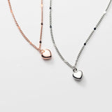 TrustDavis 925 Sterling Silver Heart Pendant Necklace For Women
