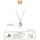 TrustDavis 925 Sterling Silver Heart Pendant Necklace For Women