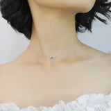 TrustDavis 925 Silver Mini 5mm Star Necklace For Women