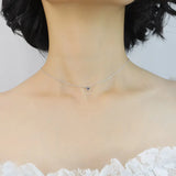 TrustDavis 925 Silver Mini 5mm Star Necklace For Women