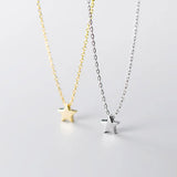TrustDavis 925 Silver Mini 5mm Star Necklace For Women