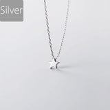 TrustDavis 925 Silver Mini 5mm Star Necklace For Women