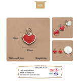 TrustDavis 925 Sterling Silver Heart Charm Pendant DIY Jewelry HY298