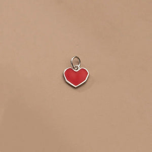TrustDavis 925 Sterling Silver Heart Charm Pendant DIY Jewelry HY298