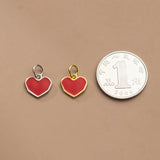 TrustDavis 925 Sterling Silver Heart Charm Pendant DIY Jewelry HY298