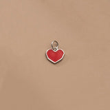 TrustDavis 925 Sterling Silver Heart Charm Pendant DIY Jewelry HY298