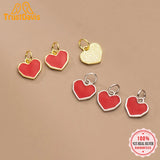 TrustDavis 925 Sterling Silver Heart Charm Pendant DIY Jewelry HY298
