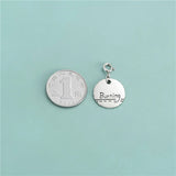 TrustDavis 925 Silver Round Burning Pendant DIY Necklace Bracelet Jewelry DZ703