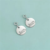 TrustDavis 925 Silver Round Burning Pendant DIY Necklace Bracelet Jewelry DZ703