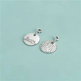 TrustDavis 925 Silver Round Burning Pendant DIY Necklace Bracelet Jewelry DZ703