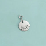 TrustDavis 925 Silver Round Burning Pendant DIY Necklace Bracelet Jewelry DZ703
