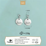 TrustDavis 925 Silver Round Burning Pendant DIY Necklace Bracelet Jewelry DZ703