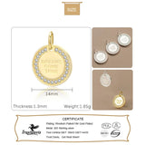 TrustDavis 925 Sterling Silver Dreams Come True Charm Pendant