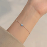 Davis 925 Silver CZ Bracelet For Women Wedding Party Lady Gift DS966