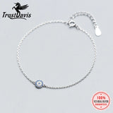 Davis 925 Silver CZ Bracelet For Women Wedding Party Lady Gift DS966