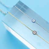 Davis 925 Silver CZ Bracelet For Women Wedding Party Lady Gift DS966