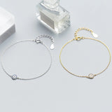 Davis 925 Silver CZ Bracelet For Women Wedding Party Lady Gift DS966