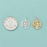 TrustDavis 925 Sterling Silver Tree Zircon Charm Pendant