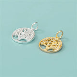 TrustDavis 925 Sterling Silver Tree Zircon Charm Pendant