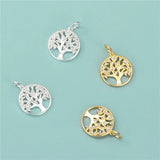 TrustDavis 925 Sterling Silver Tree Zircon Charm Pendant