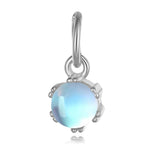 TrustDavis 925 Silver Moonstone Charm Pendant DIY Jewelry HY316