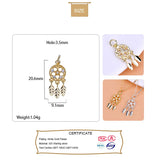 TrustDavis 925 Silver Tassel Feather CZ Charm Pendant DIY Jewelry HY169