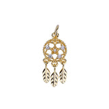 TrustDavis 925 Silver Tassel Feather CZ Charm Pendant DIY Jewelry HY169