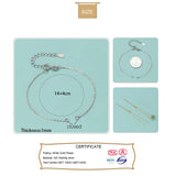 TrustDavis 925 Silver Chain Bracelet DIY Accessory HY185