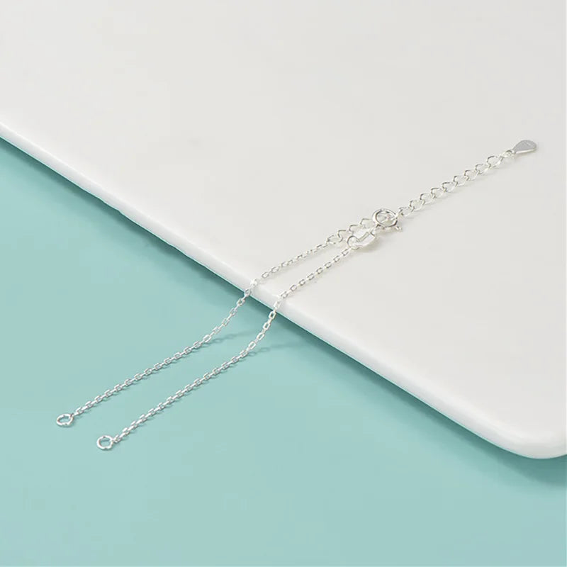 TrustDavis 925 Silver Chain Bracelet DIY Accessory HY185