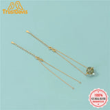 TrustDavis 925 Silver Chain Bracelet DIY Accessory HY185