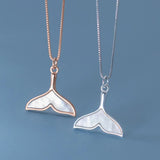 TrustDavis 925 Silver Shell Fish Tail Charm Pendant Necklace DZ908