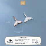 TrustDavis 925 Silver Shell Fish Tail Charm Pendant Necklace DZ908